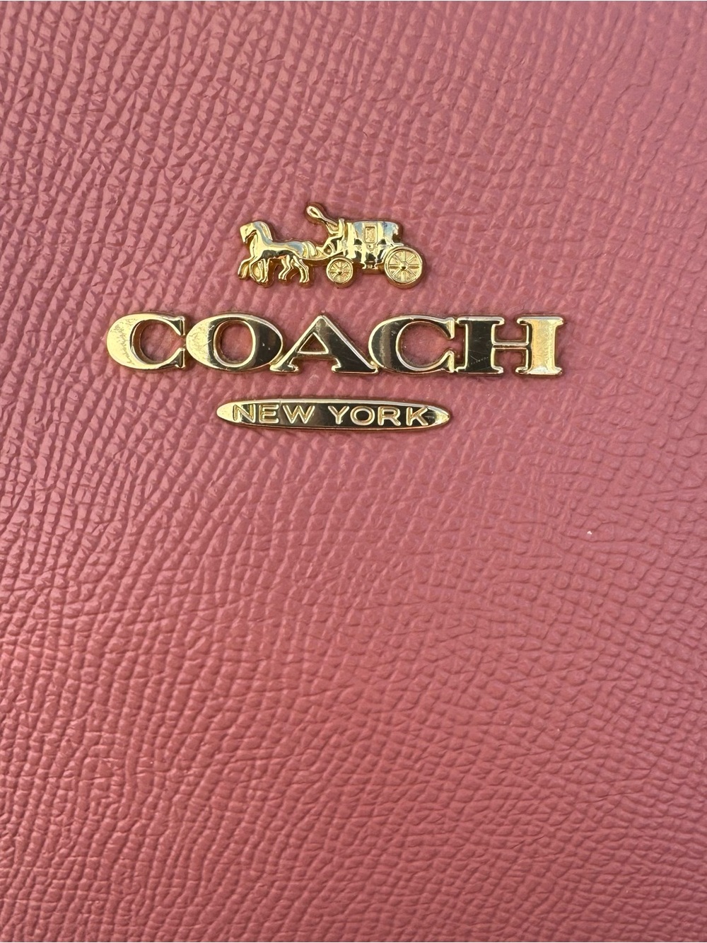 COACH Ava Pink Leather Tote Bag with Gold Hardware - Picture 3 of 11